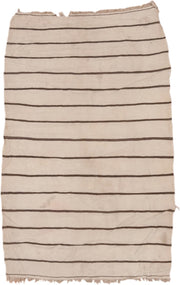 2' x 3' one-of-a-kind handmade vintage Textile small size rug. Color palette: ivory, charcoal, cream, taupe, gray, black