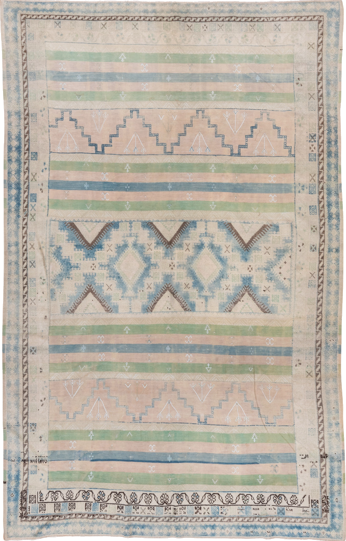 6' x 9' one-of-a-kind handmade vintage Moroccan medium size rug. Color palette: dark gray, dim gray, gray, light gray