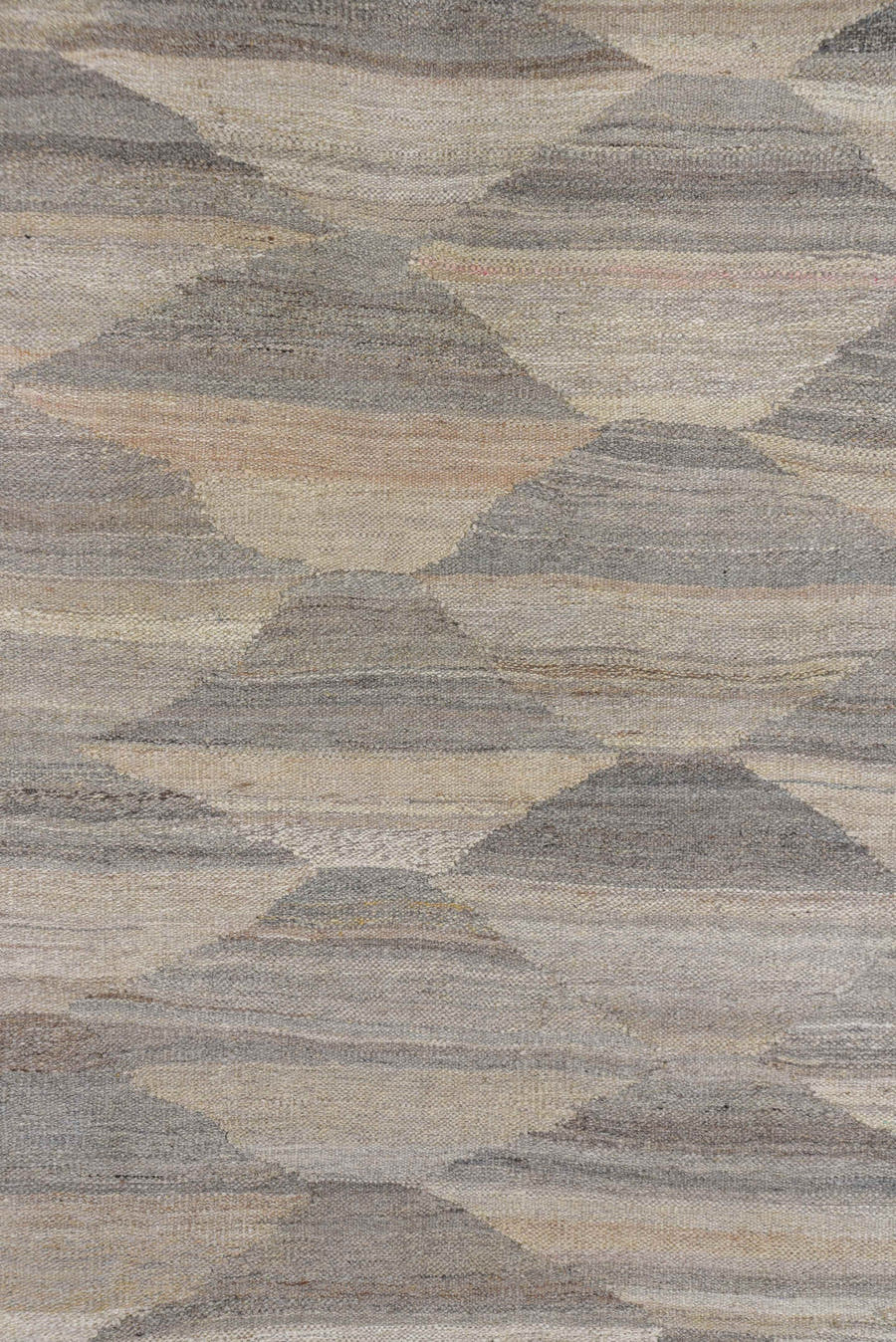 8' x 11' one-of-a-kind handmade vintage Kilim large size rug. Color palette: ivory, taupe, gray, greige, stone, beige