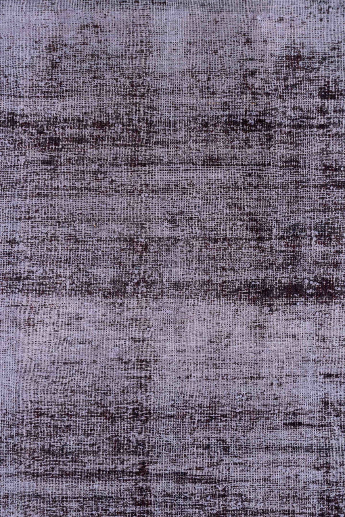 6' x 9' one-of-a-kind handmade vintage Overdyed medium size rug. Color palette: lavender, charcoal, taupe, mauve, ivory