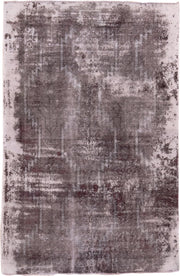 4' x 5' one-of-a-kind handmade vintage Distressed small size rug. Color palette: taupe, mauve, charcoal, rose, ivory, beige