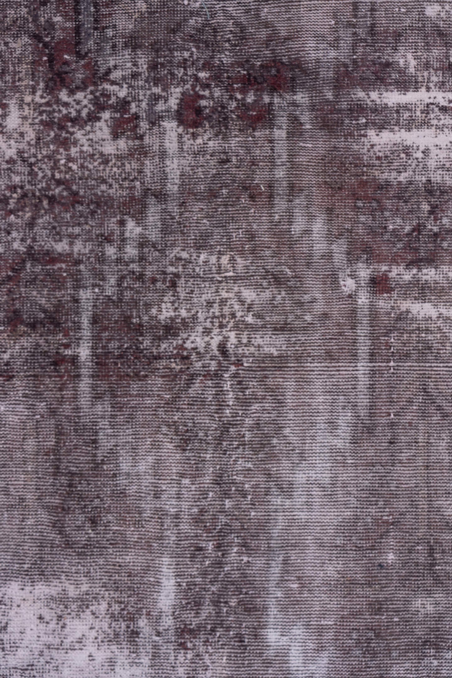 4' x 5' one-of-a-kind handmade vintage Distressed small size rug. Color palette: taupe, mauve, charcoal, rose, ivory, beige
