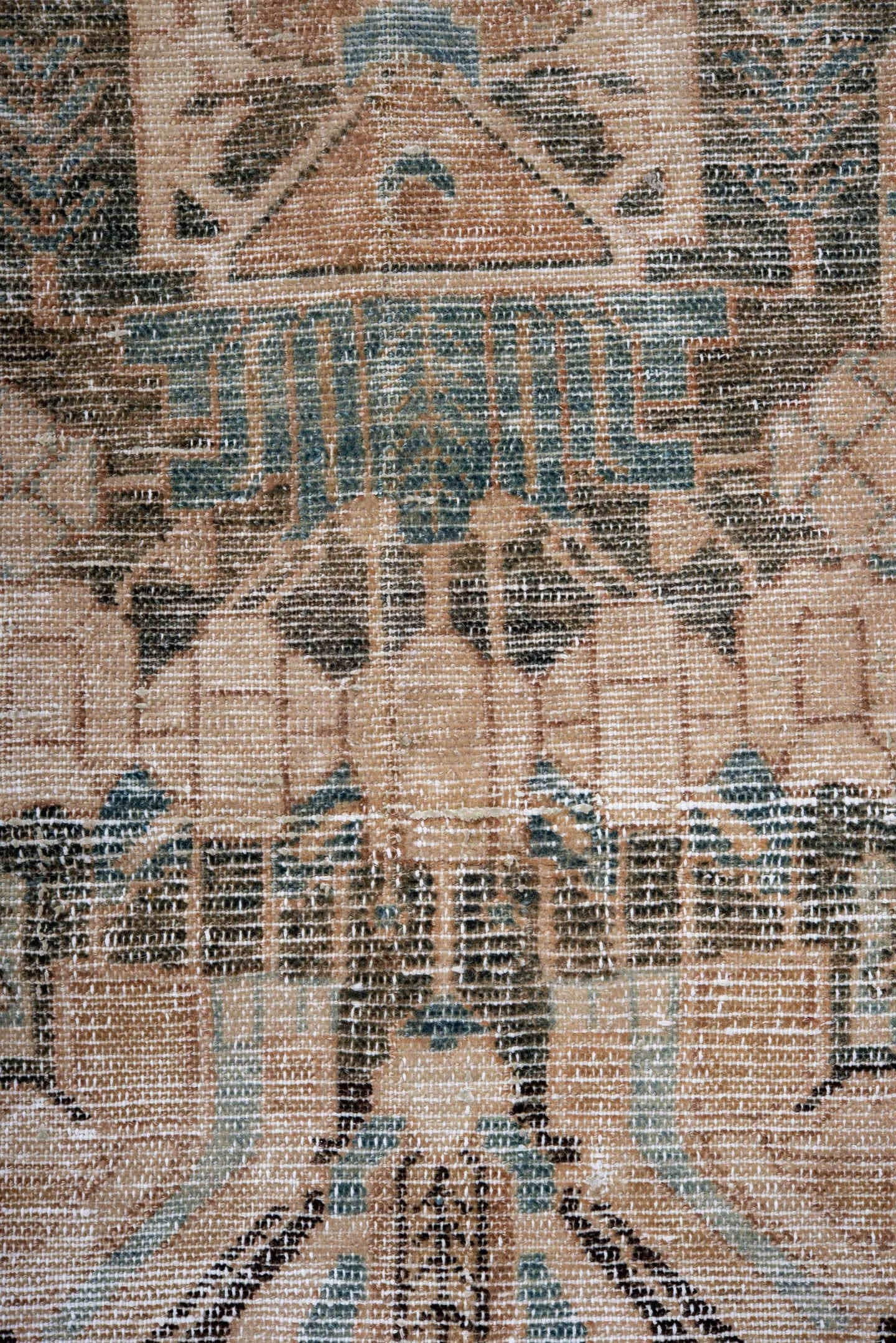 4' x 6' one-of-a-kind handmade antique Malayer small size rug. Color palette: ivory, sky blue, taupe, charcoal, beige, camel