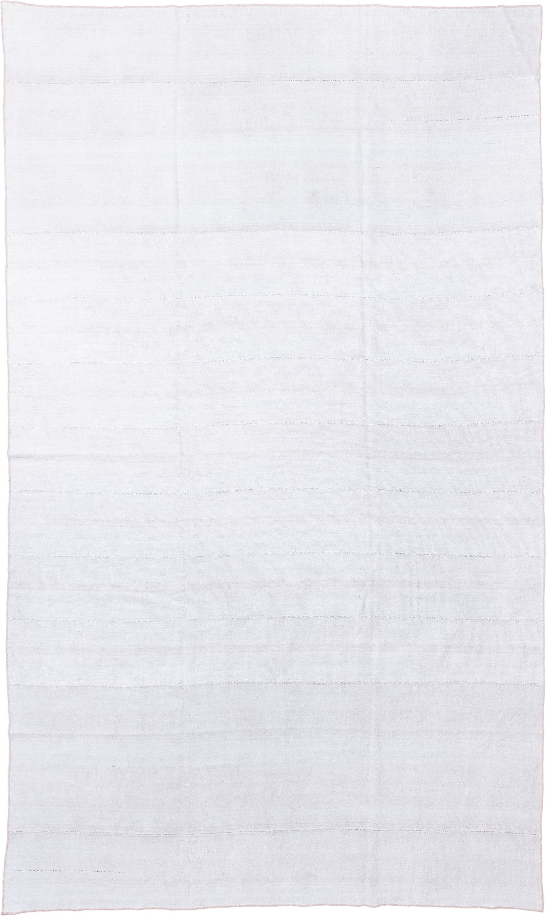 8' x 13' one-of-a-kind handmade antique Flatweave large size rug. Color palette: ivory, cream, taupe, beige, gray