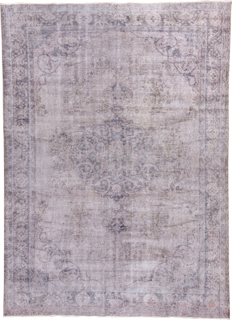 6' x 8' one-of-a-kind handmade vintage Sparta medium size rug. Color palette: taupe, ivory, dusty rose, slate, lavender