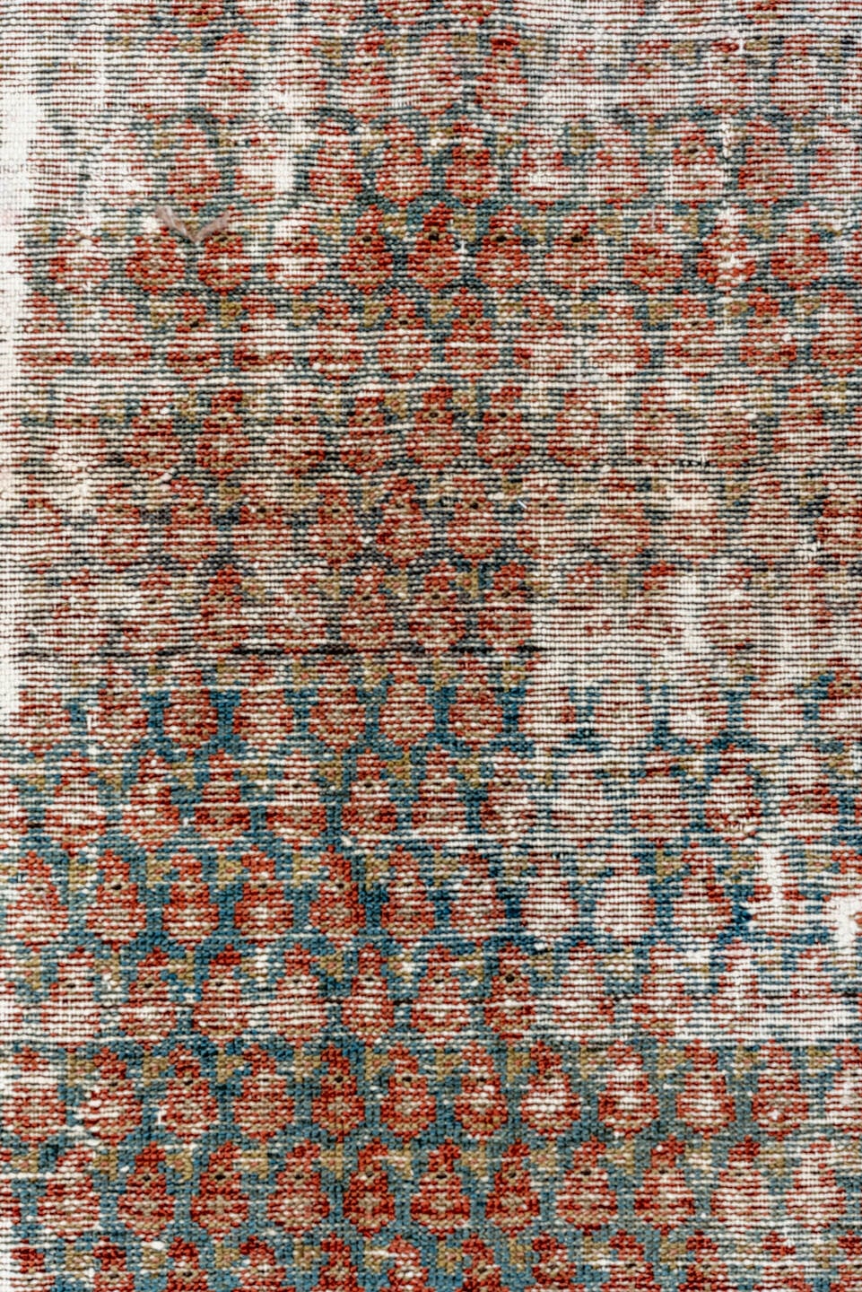 5' x 10' one-of-a-kind handmade antique Malayer runner rug. Color palette: ivory, rust, taupe, slate, camel, terracotta