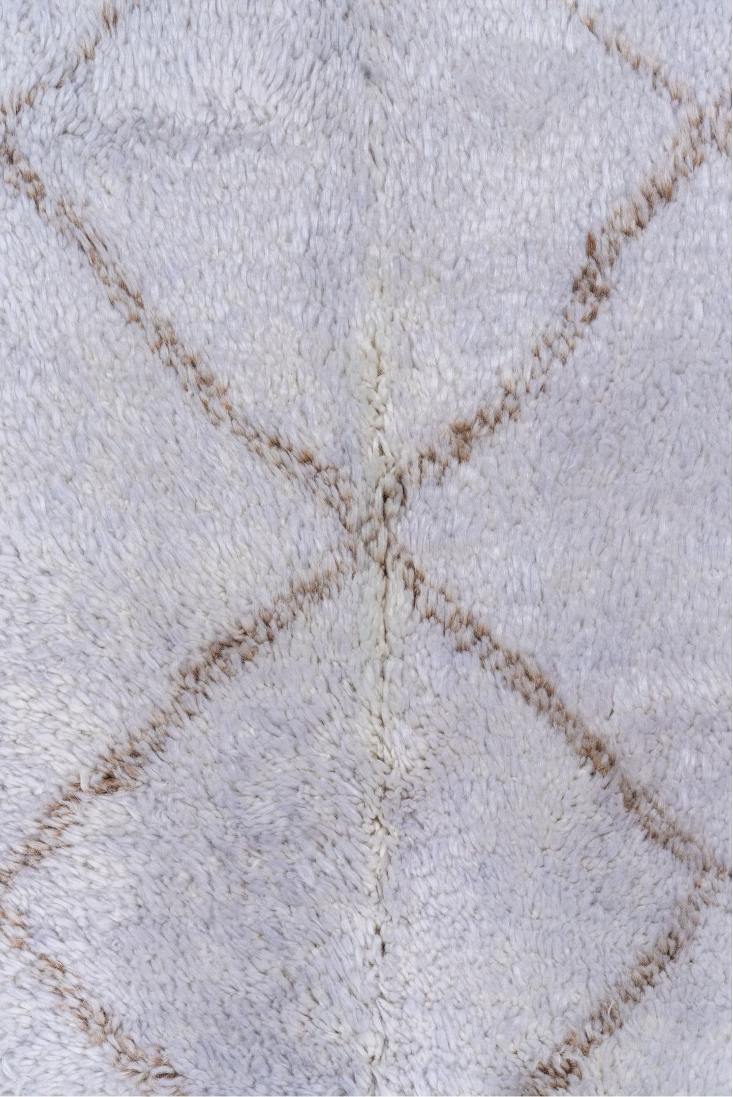 5' x 8' one-of-a-kind handmade vintage Moroccan medium size rug. Color palette: gray, lavender, light blue, light gray