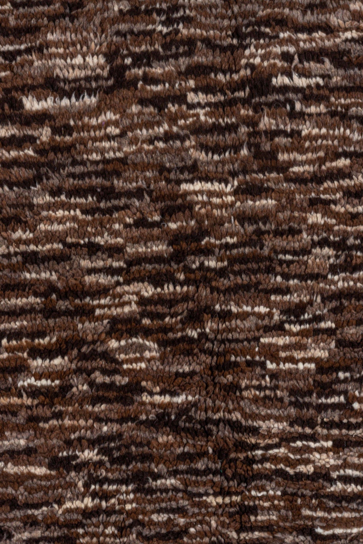 6' x 9' one-of-a-kind handmade vintage Moroccan medium size rug. Color palette: brown, taupe, camel, charcoal, ivory, beige