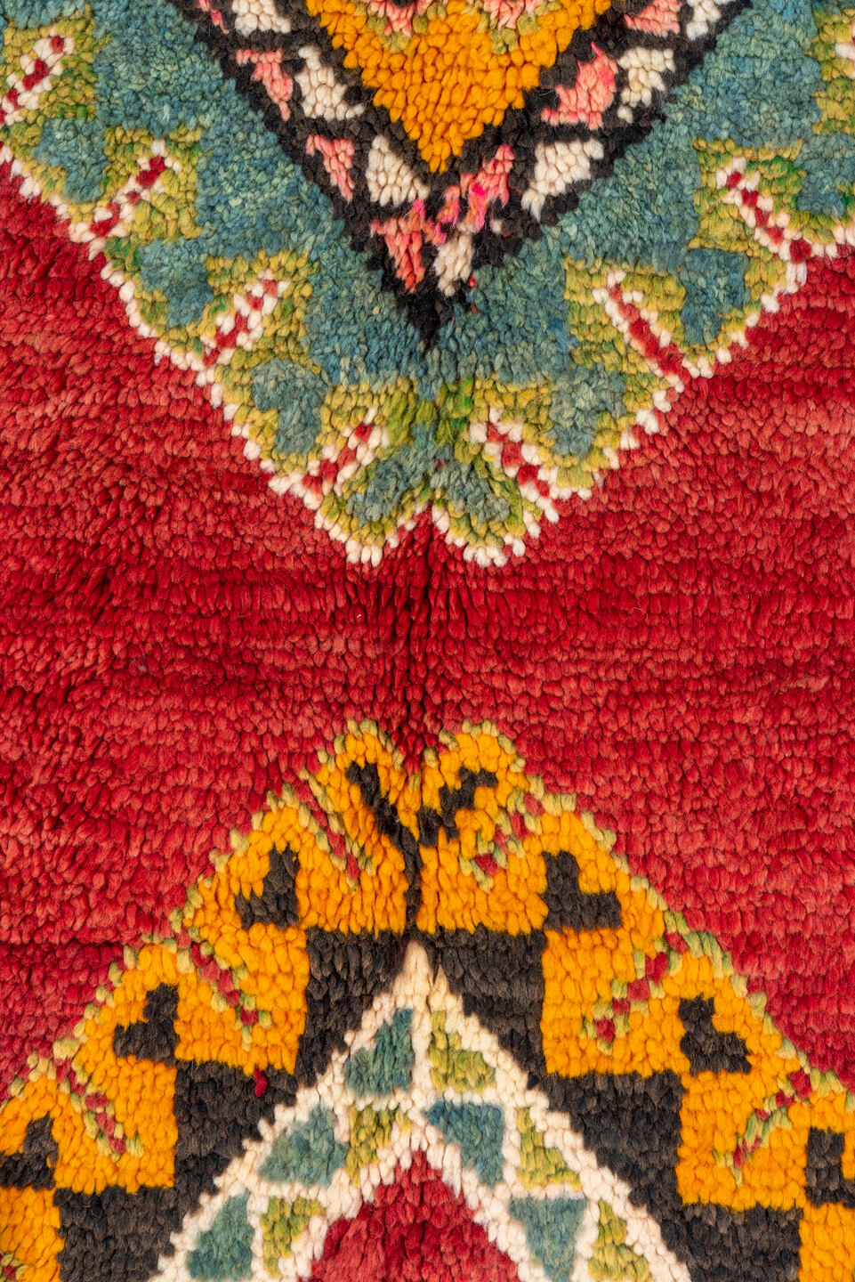 6' x 9' one-of-a-kind handmade vintage Moroccan medium size rug. Color palette: brown, gray, pink, red