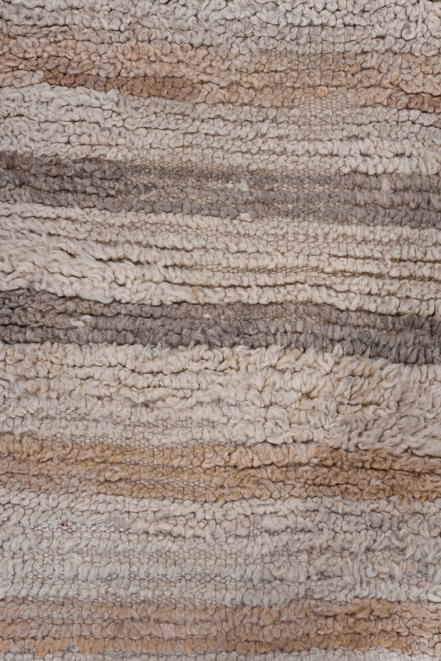 2' x 4' one-of-a-kind handmade vintage Moroccan small size rug. Color palette: ivory, beige, taupe, camel, greige, gray