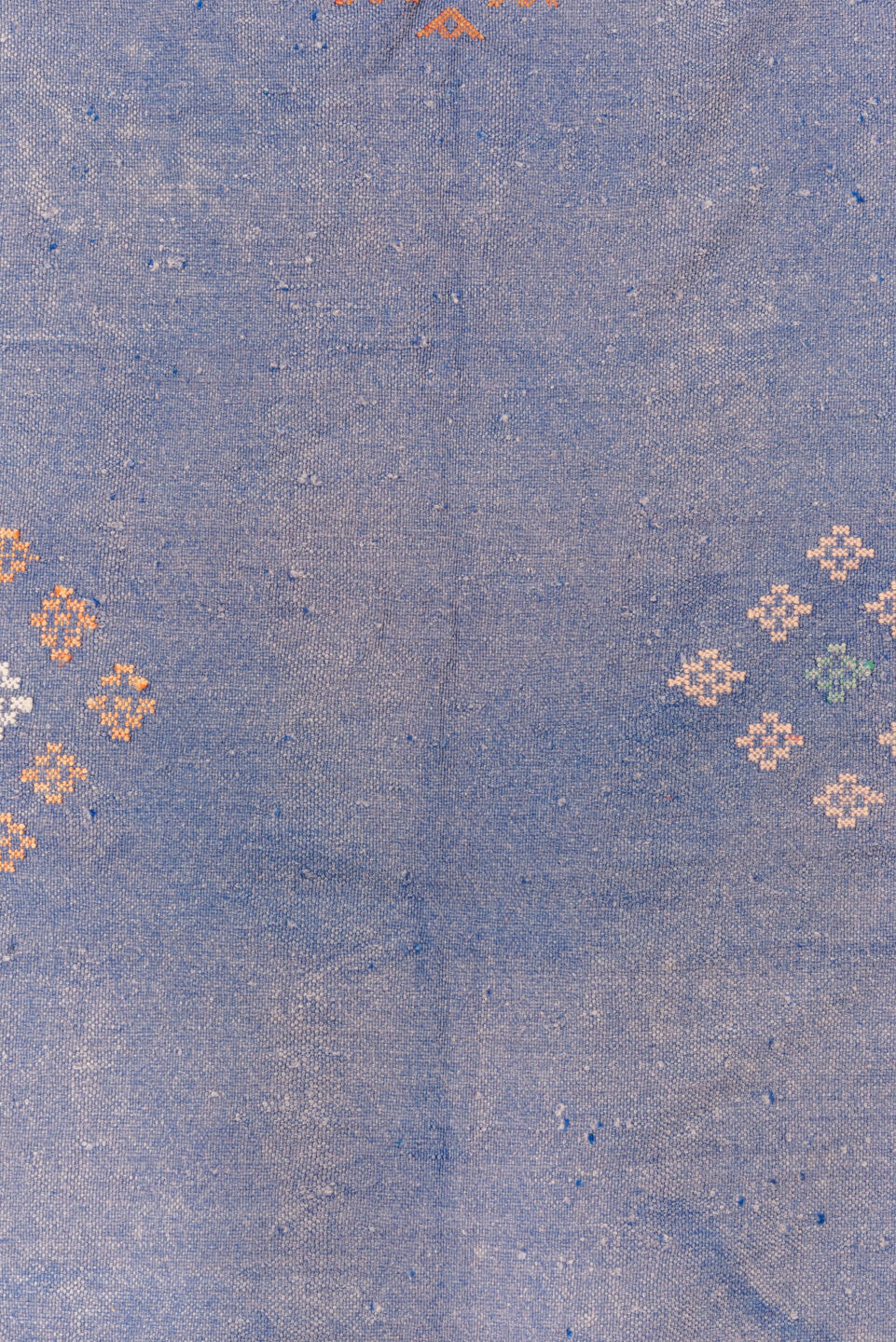 6' x 9' one-of-a-kind handmade vintage Cactus Kilim medium size rug. Color palette: blue, ivory, blush, rust, lavender, pink