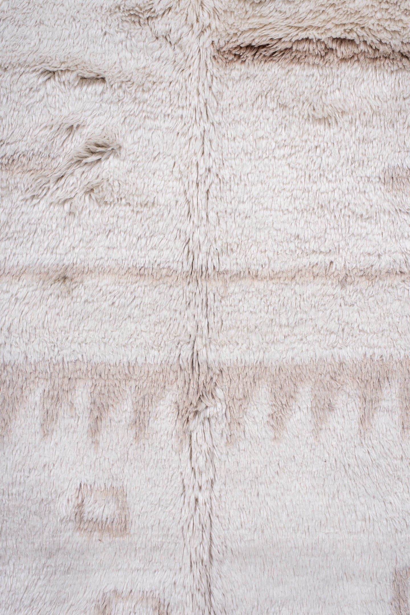 6' x 9' one-of-a-kind handmade vintage Moroccan medium size rug. Color palette: ivory, cream, taupe, beige, gray