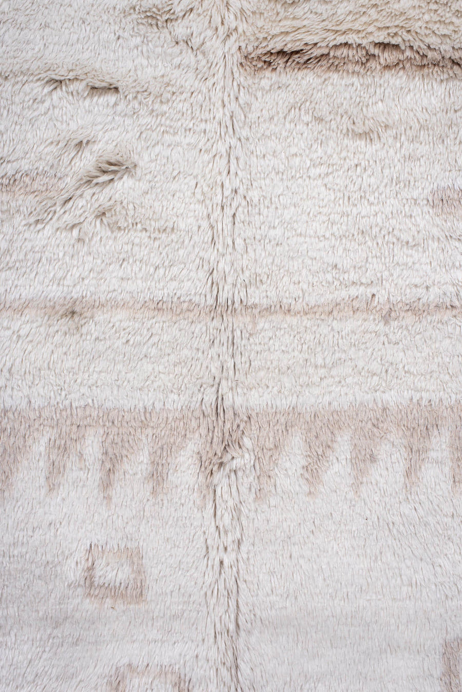 6' x 9' one-of-a-kind handmade vintage Moroccan medium size rug. Color palette: ivory, cream, taupe, beige, gray
