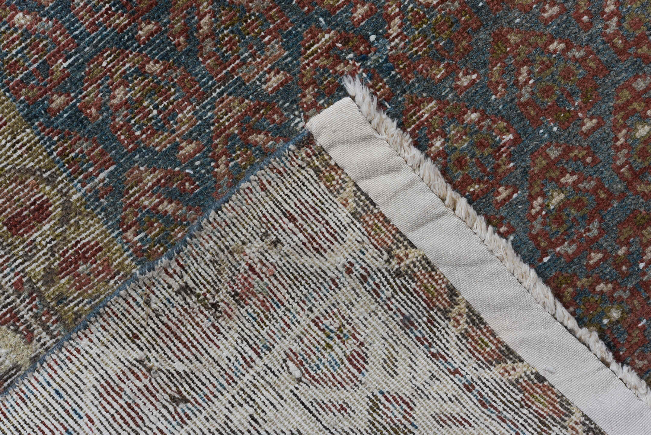 2' x 9' one-of-a-kind handmade vintage Hamadan runner rug. Color palette: black, brown, charcoal, gray, light gray