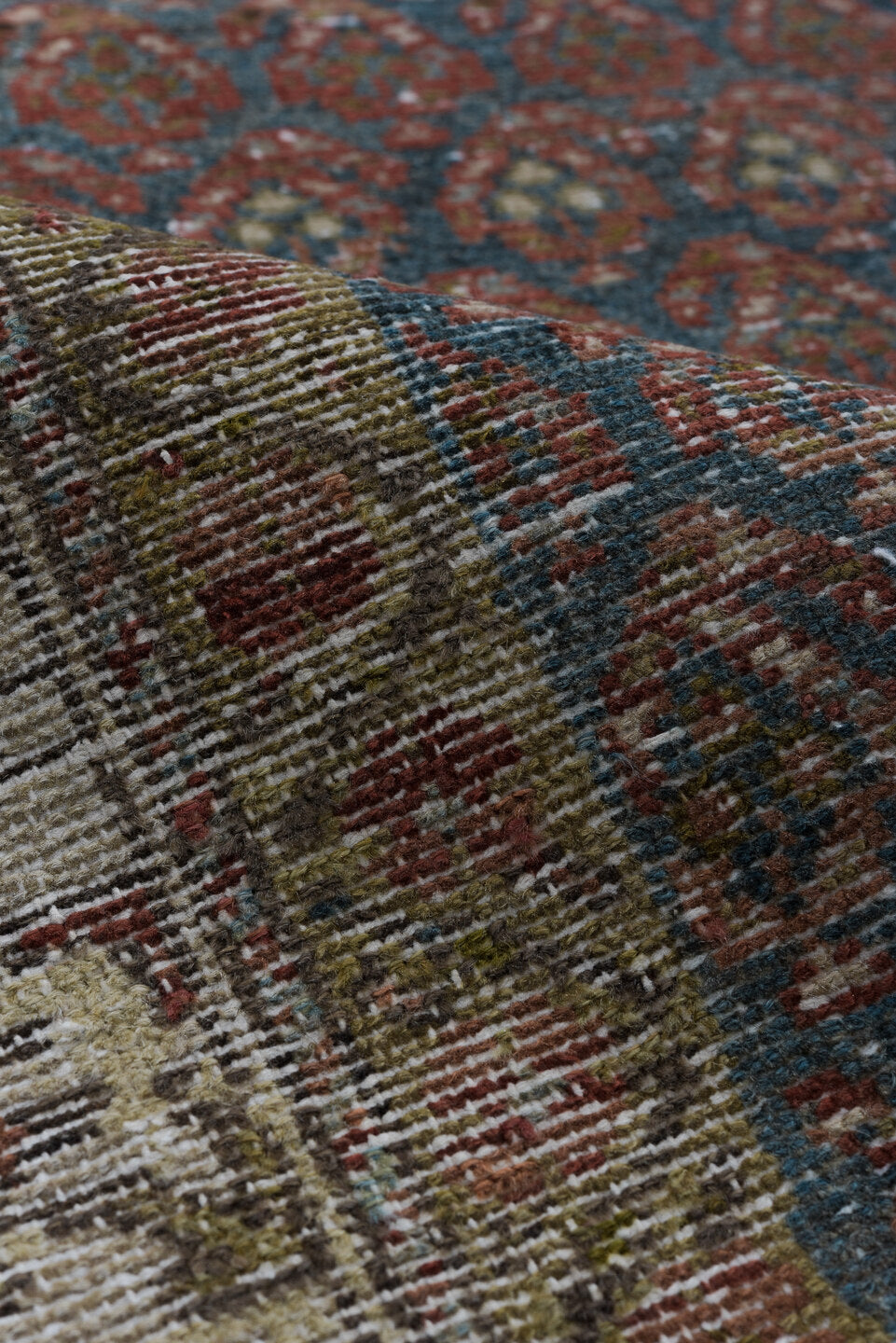 2' x 9' one-of-a-kind handmade vintage Hamadan runner rug. Color palette: black, brown, charcoal, gray, light gray