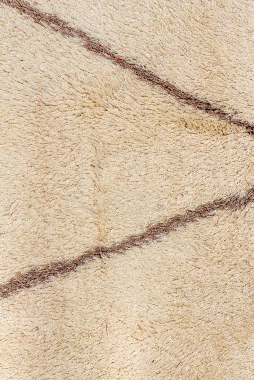 2' x 12' one-of-a-kind handmade vintage Moroccan runner rug. Color palette: ivory, brown, cream, taupe, beige, gray