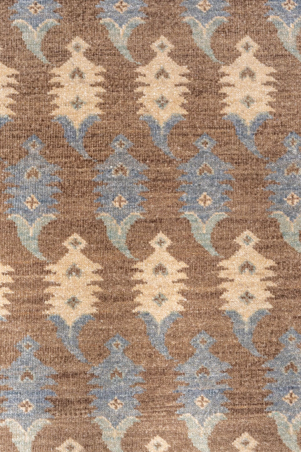 2' x 6' one-of-a-kind handmade vintage Botteh runner rug. Color palette: taupe, ivory, pale blue, brown, beige, gray