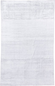 7' x 12' one-of-a-kind handmade antique Flatweave large size rug. Color palette: ivory, pale gray, cream, light gray