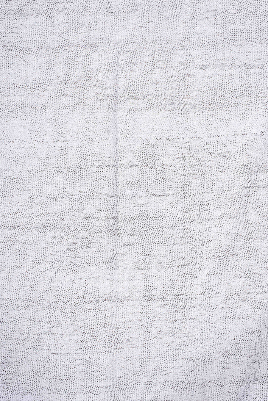 7' x 12' one-of-a-kind handmade antique Flatweave large size rug. Color palette: ivory, pale gray, cream, light gray