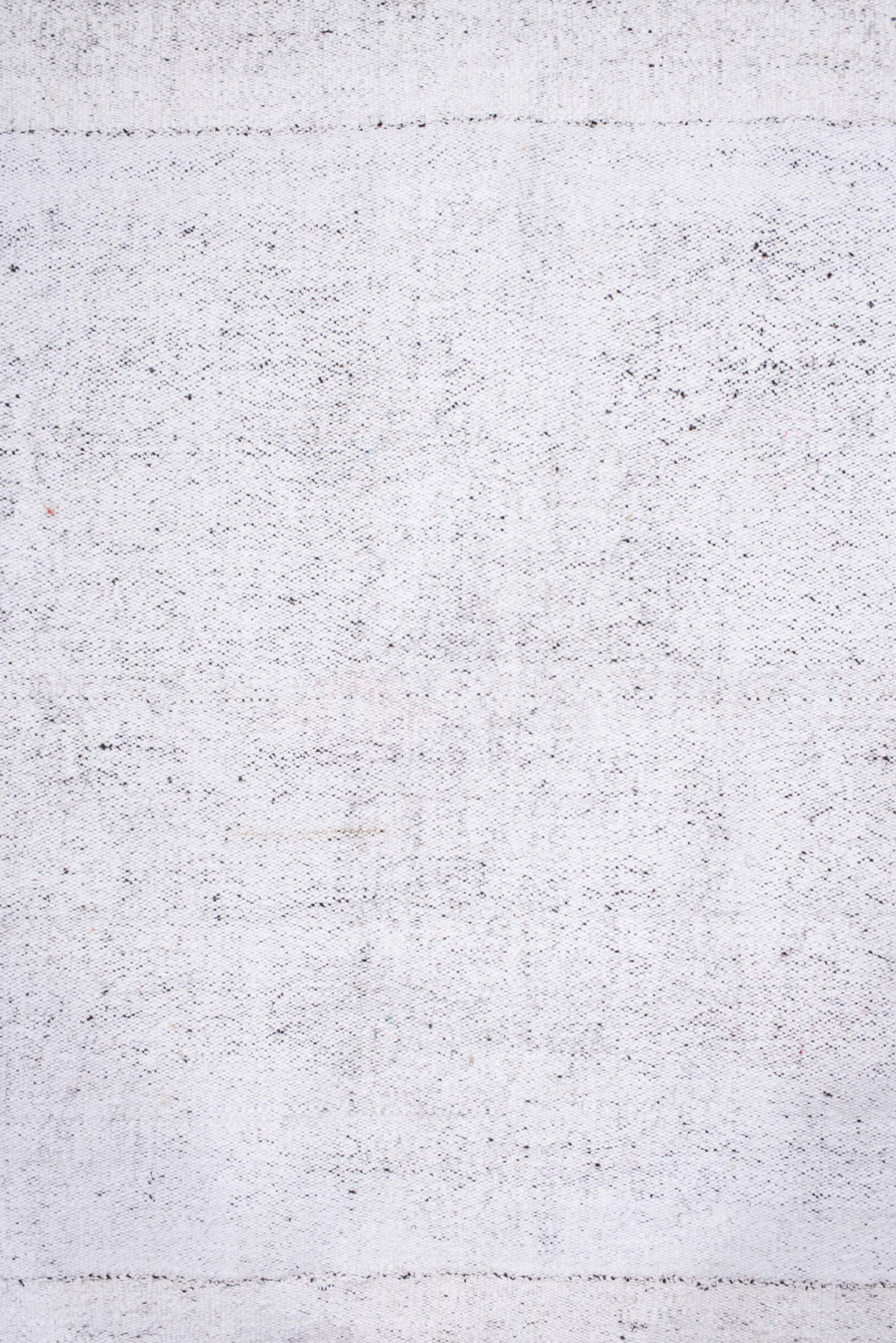 7' x 7' one-of-a-kind handmade antique Flatweave rug. Color palette: ivory, cream, taupe, pale gray, beige, gray, light gray
