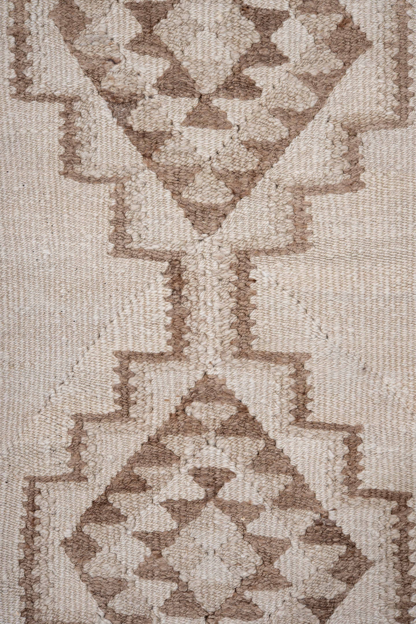 3' x 11' one-of-a-kind handmade antique Kilim runner rug. Color palette: ivory, taupe, beige, sand, gray