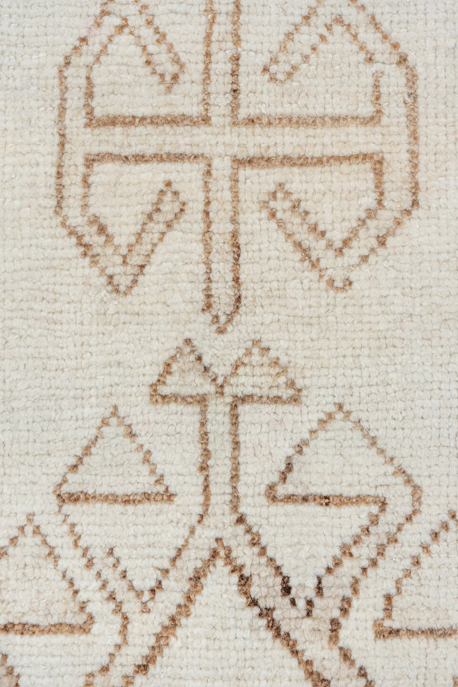 3' x 11' one-of-a-kind handmade vintage Kars runner rug. Color palette: ivory, camel, taupe, beige, gray
