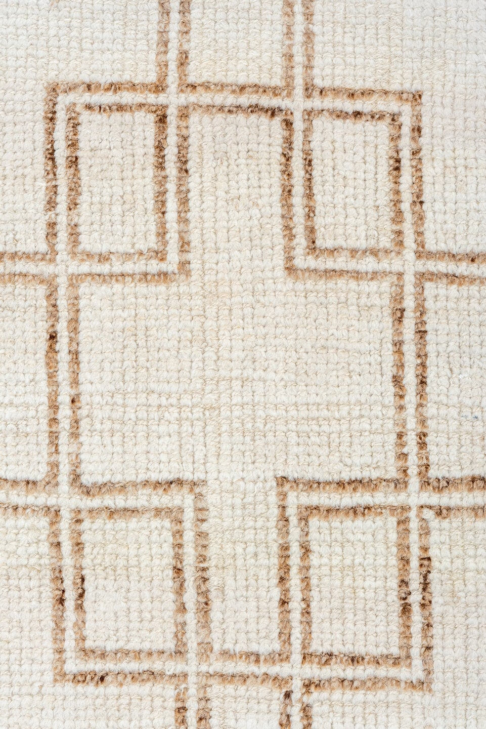 2' x 10' one-of-a-kind handmade vintage Kars runner rug. Color palette: ivory, taupe, brown, beige, gray