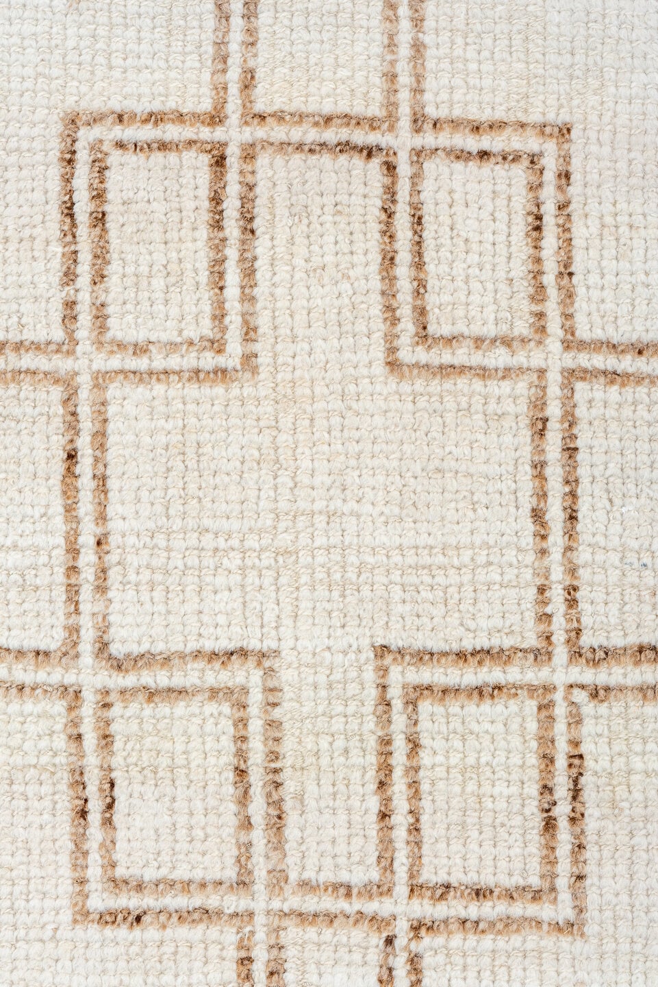 2' x 10' one-of-a-kind handmade vintage Kars runner rug. Color palette: ivory, taupe, brown, beige, gray
