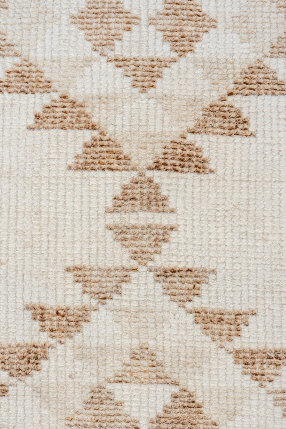 2' x 12' one-of-a-kind handmade vintage Kars runner rug. Color palette: ivory, taupe, beige, camel, gray
