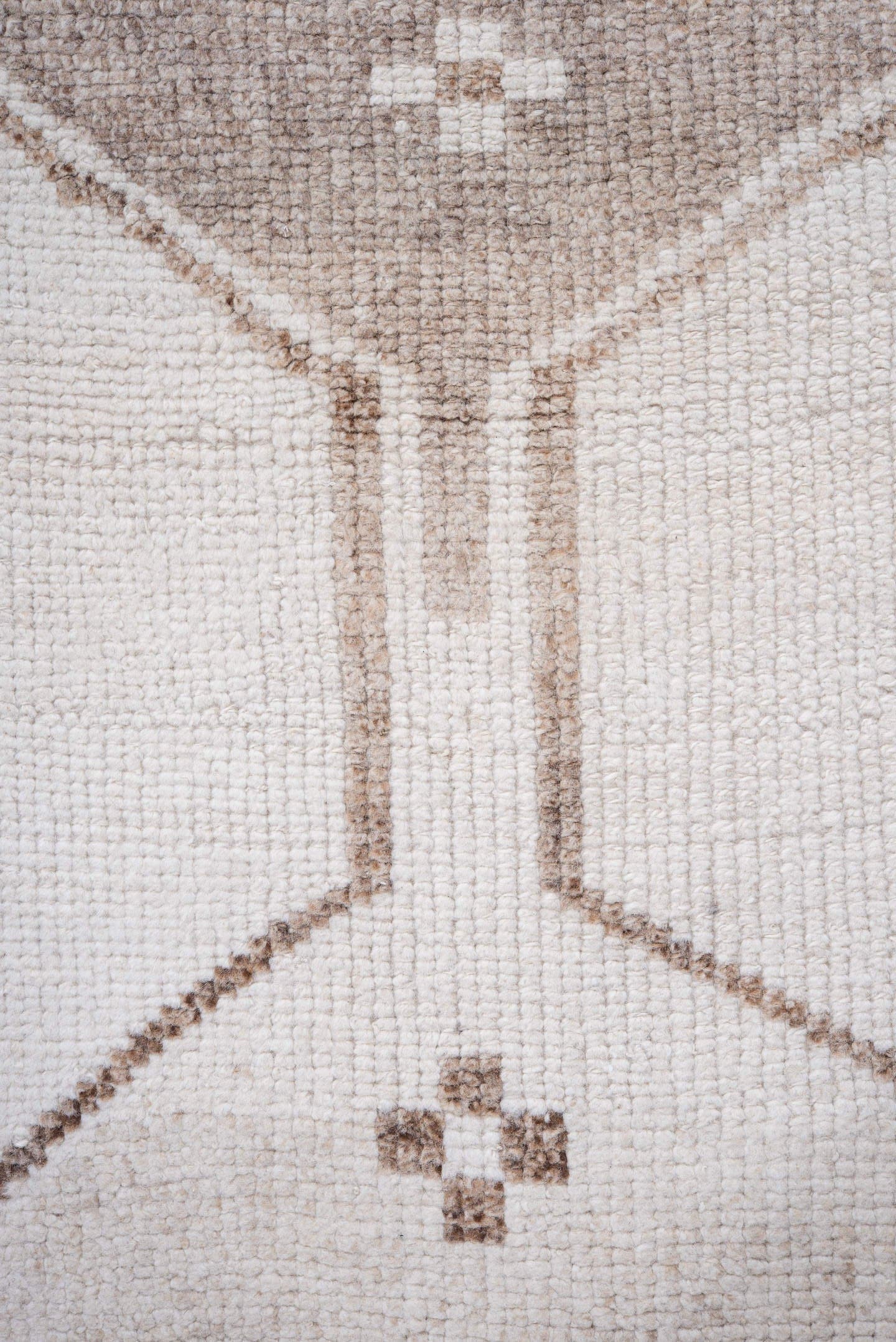 3' x 11' one-of-a-kind handmade vintage Kars runner rug. Color palette: ivory, taupe, camel, beige, brown, gray
