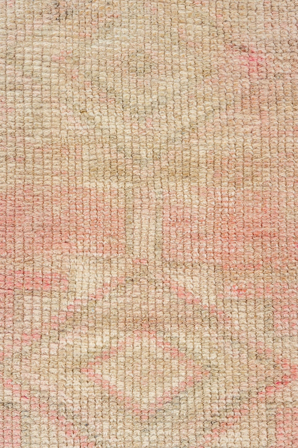 2' x 10' one-of-a-kind handmade antique Kars runner rug. Color palette: blush, ivory, cream, taupe, rose, camel, pink, beige