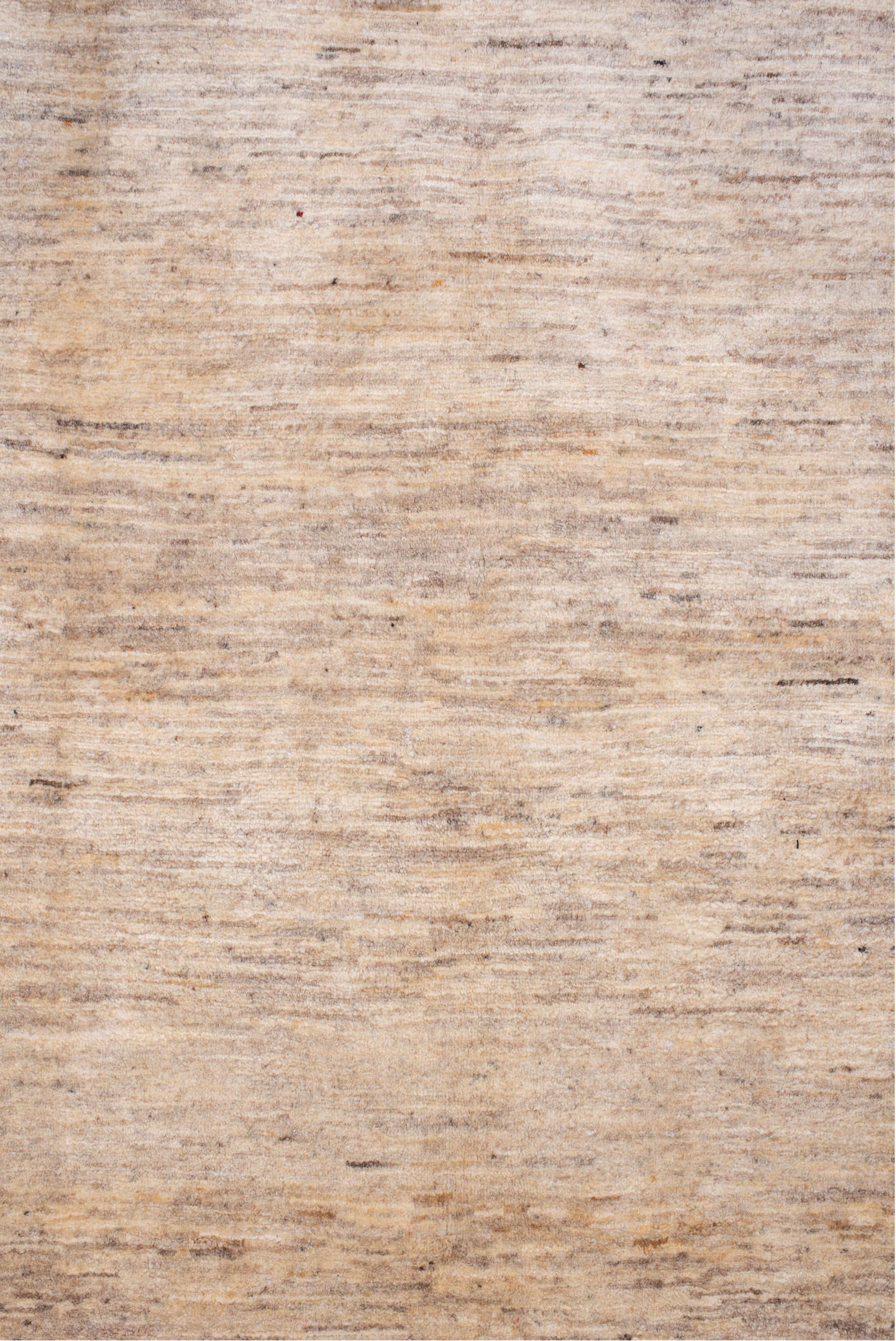 7' x 9' one-of-a-kind handmade vintage Gabbe rug. Color palette: ivory, taupe, brown, indigo, burgundy, gold, camel, beige