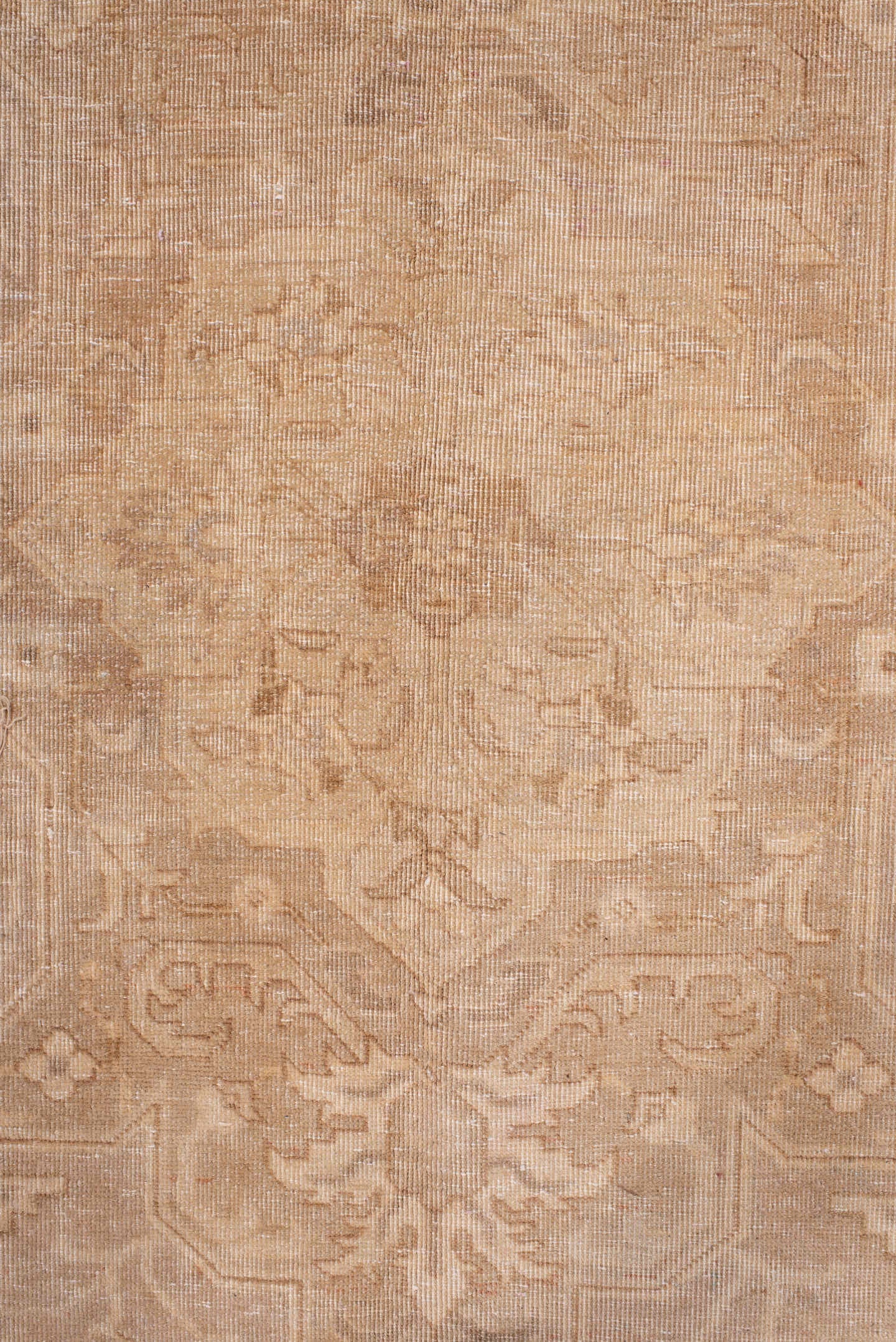 9' x 12' one-of-a-kind handmade antique Tabriz large size rug. Color palette: ivory, blush, taupe, sand, beige, pale rose