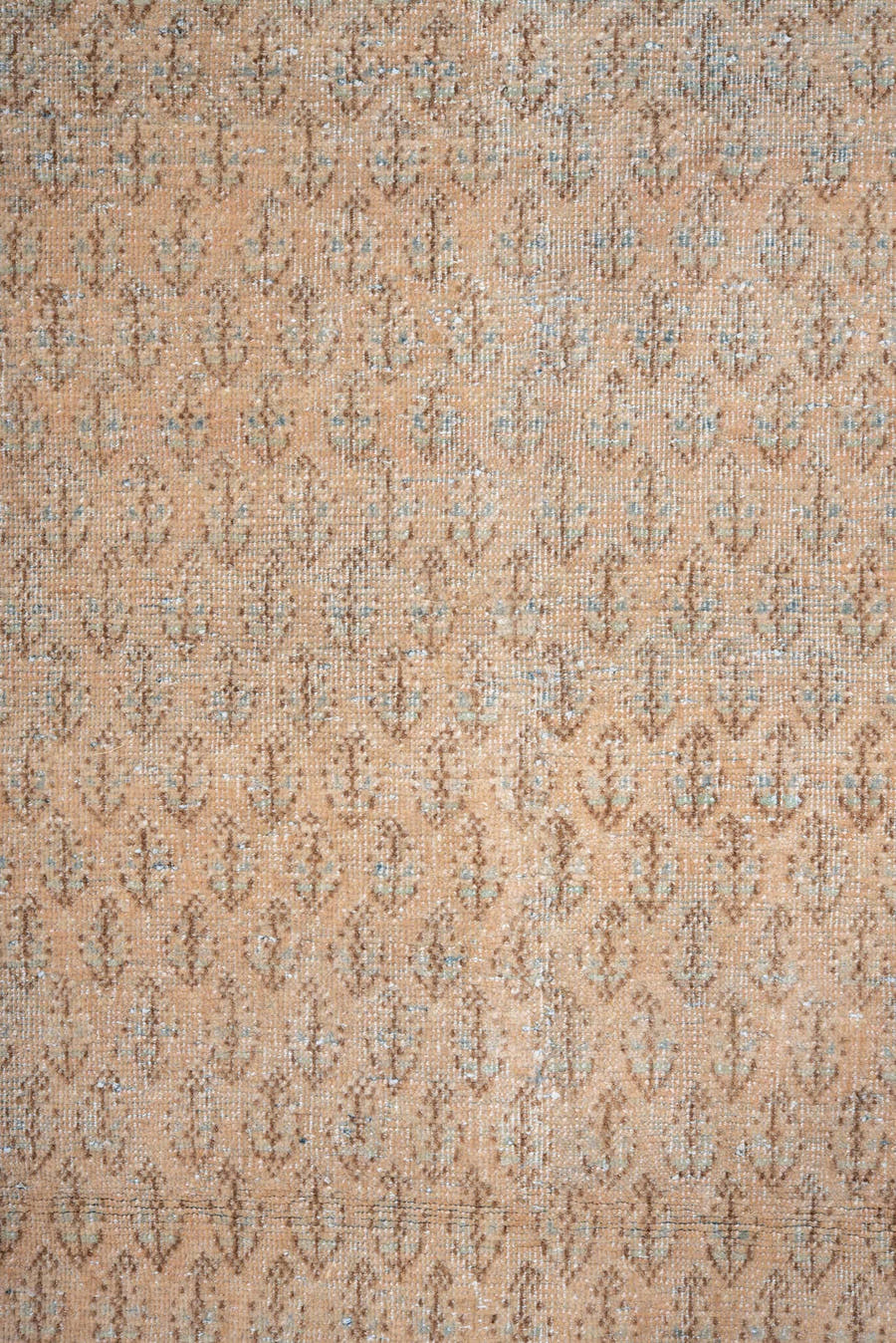 8' x 11' one-of-a-kind handmade vintage Mir large size rug. Color palette: camel, ivory, taupe, light blue, brown, beige