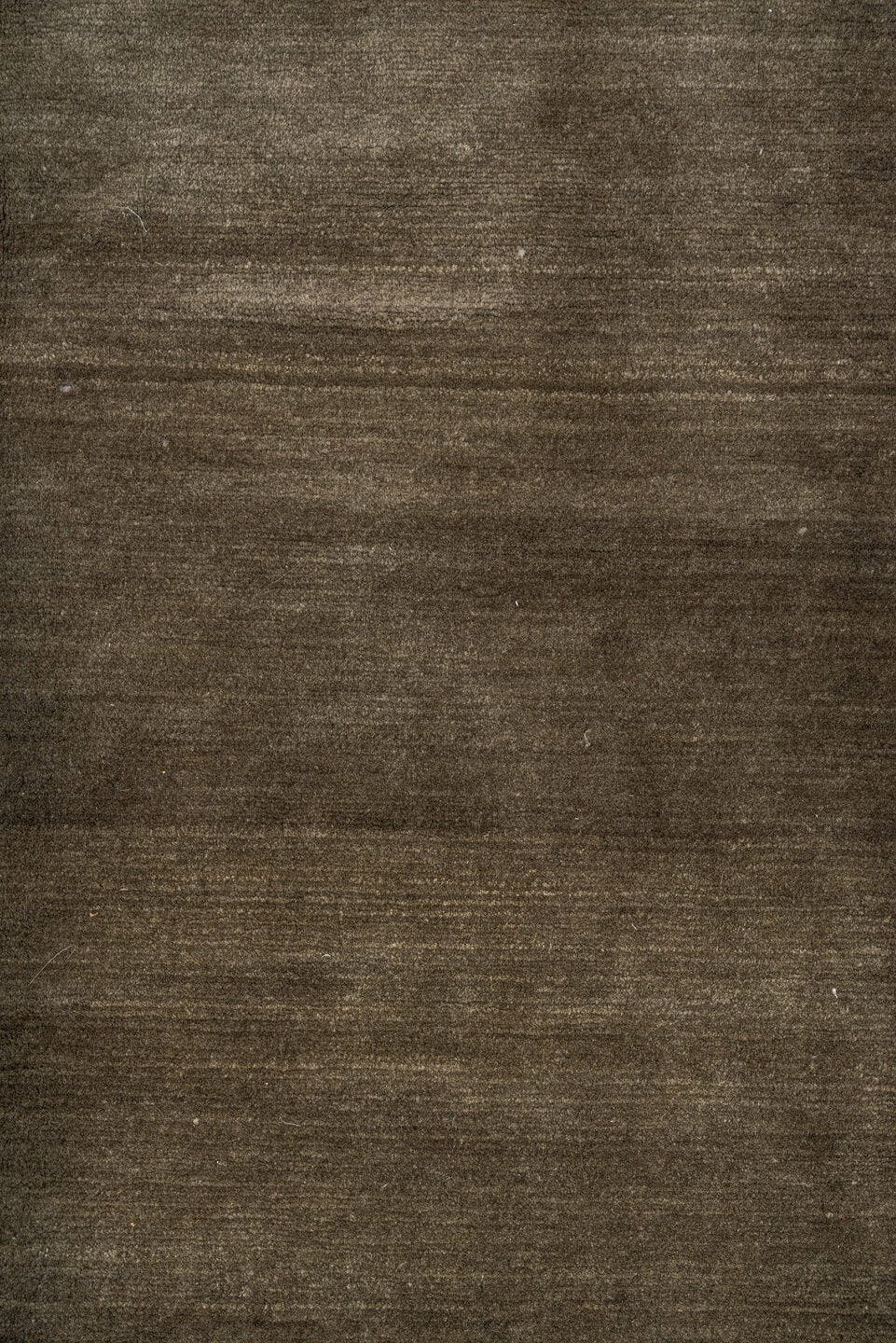 8' x 10' one-of-a-kind handmade vintage Tibetan large size rug. Color palette: charcoal, camel, gold, taupe, brown, ivory