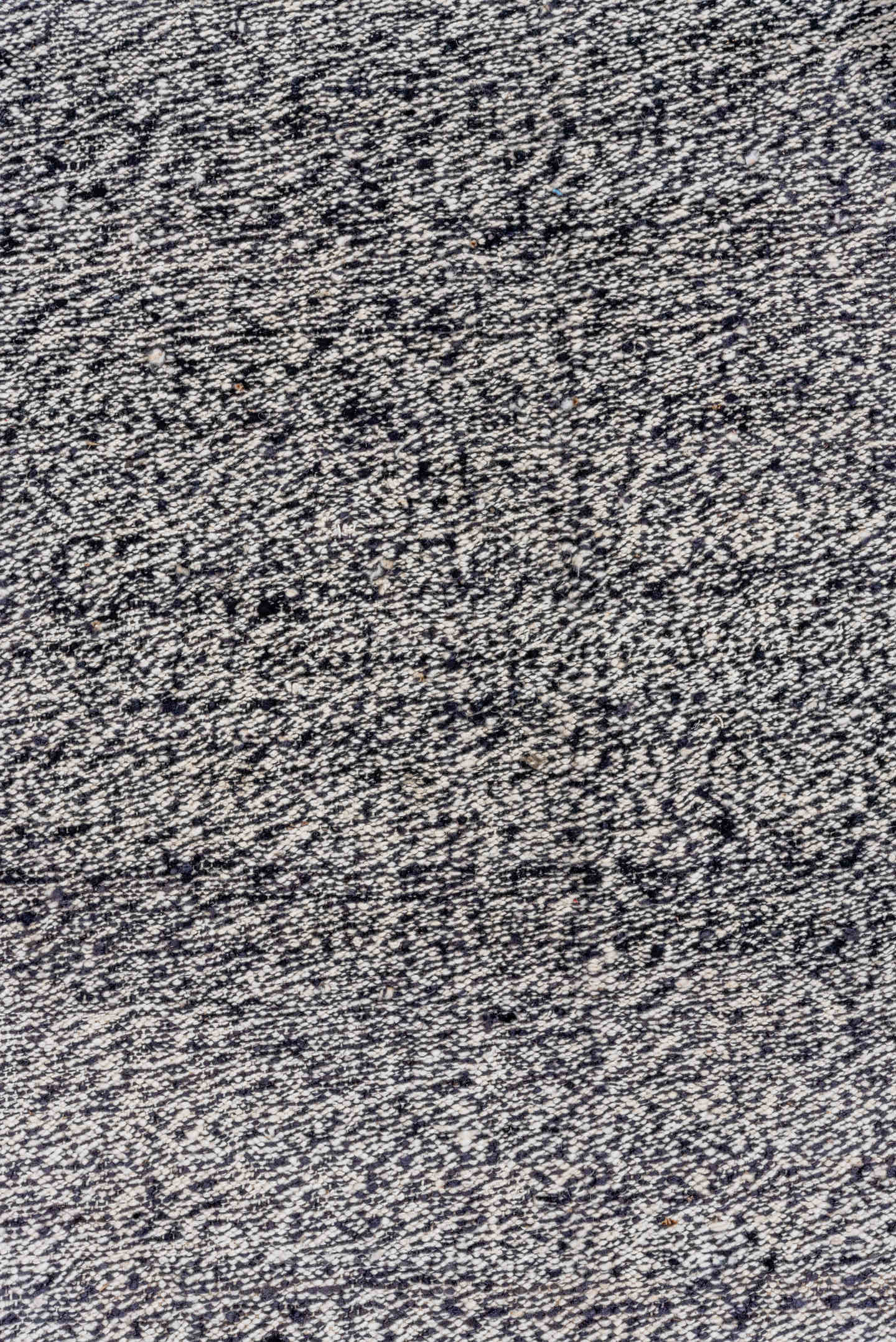 9' x 12' one-of-a-kind handmade vintage Kilim large size rug. Color palette: gray, charcoal, ivory, taupe, black, beige