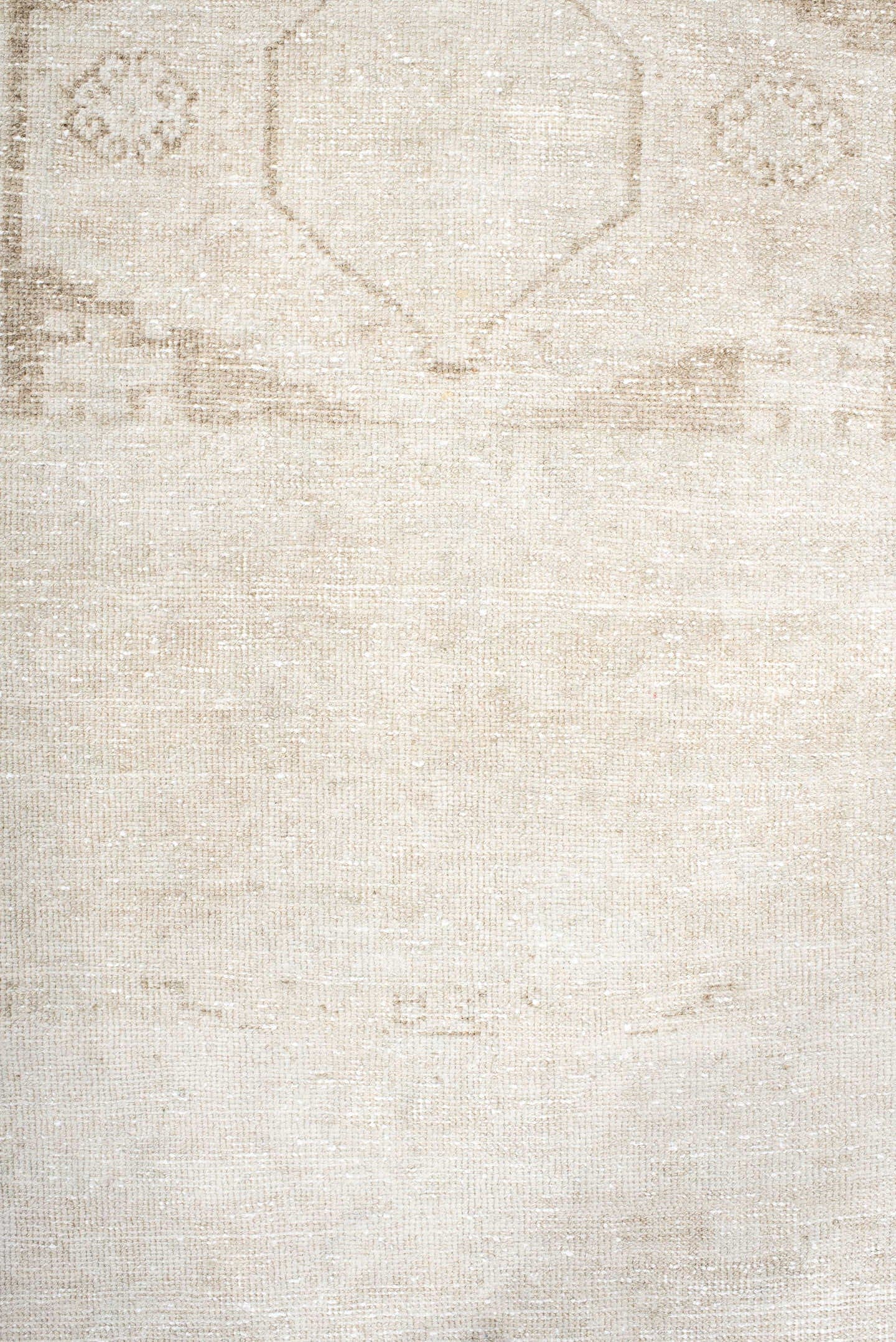 2' x 8' one-of-a-kind handmade antique Anatolian runner rug. Color palette: ivory, cream, beige, taupe, gray