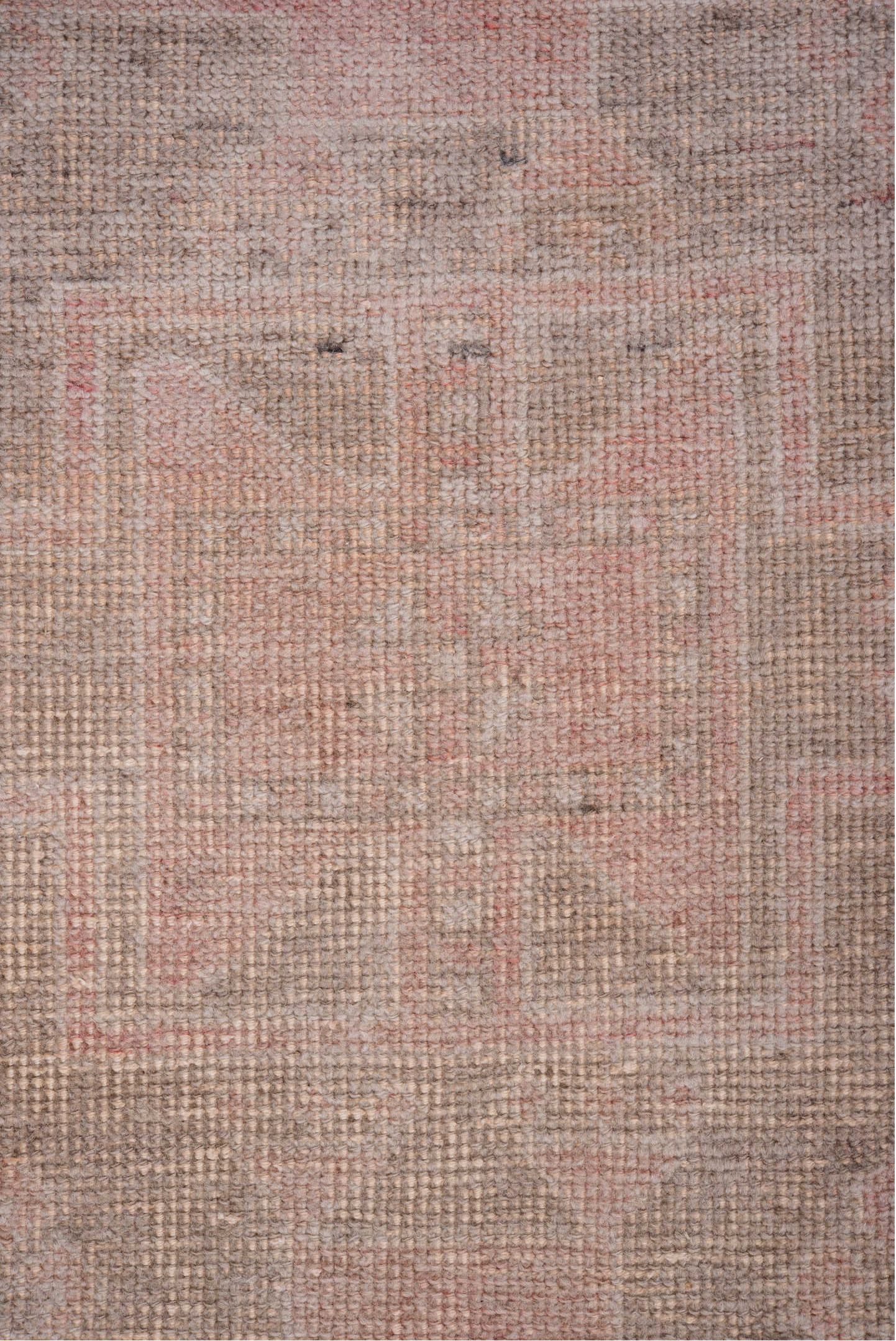 3' x 12' one-of-a-kind handmade vintage Anatolian runner rug. Color palette: brown, dark gray, gray, light gray, off-white