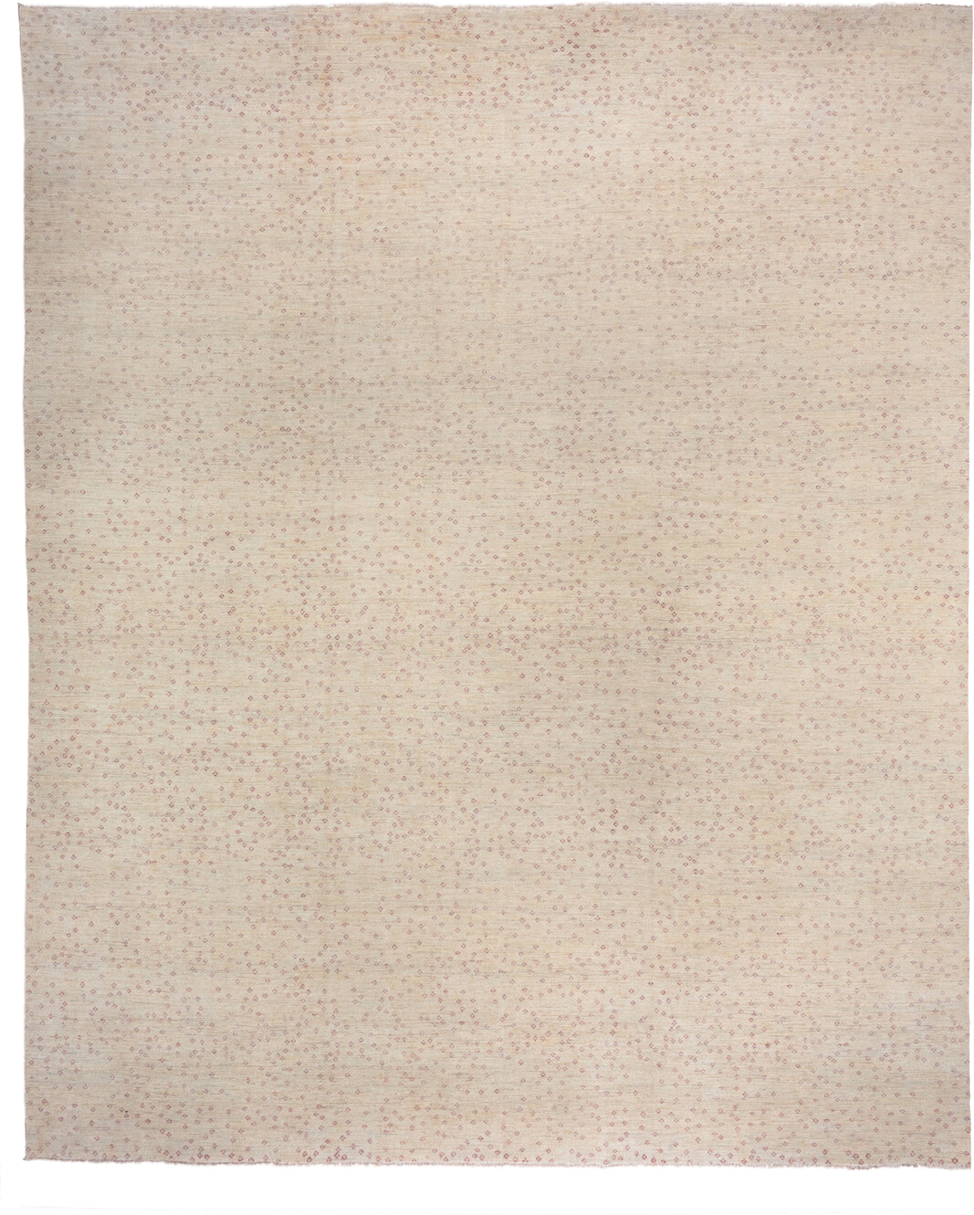 14' x 16' one-of-a-kind handmade handmade Contemporary oversize rug. Color palette: ivory, cream, rose, taupe, blush, pink