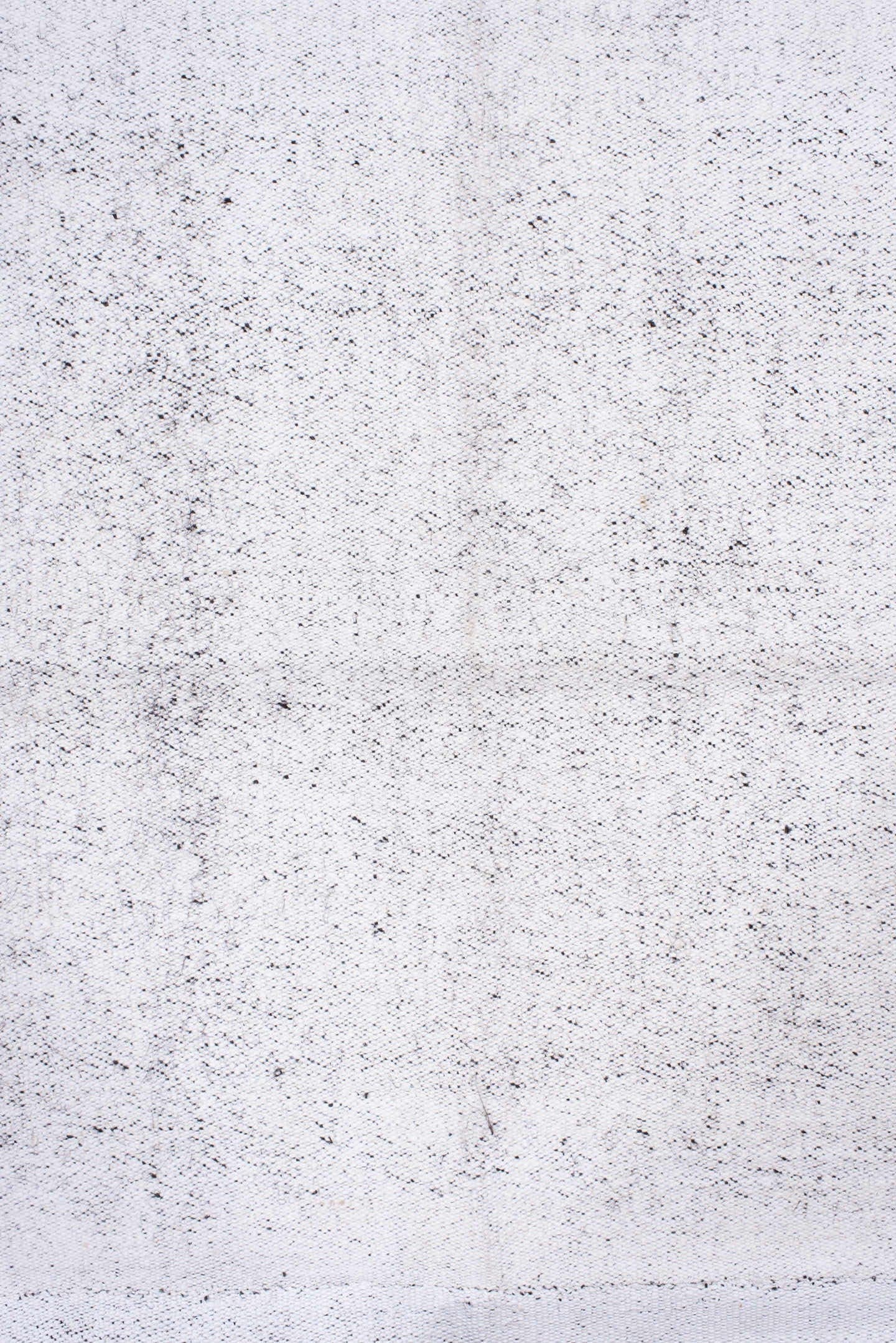 8' x 15' one-of-a-kind handmade antique Flatweave rug. Color palette: ivory, cream, taupe, light gray, beige, gray