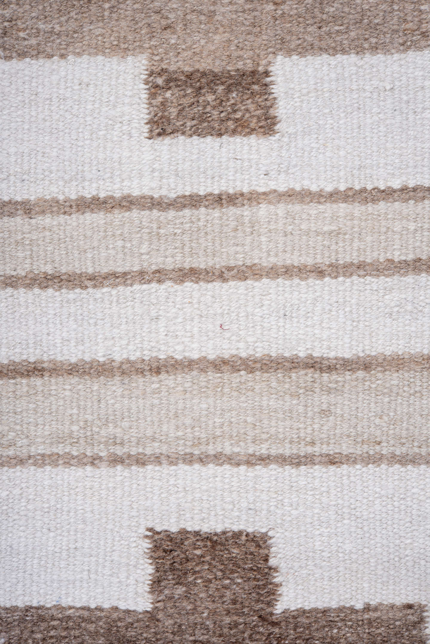 2' x 10' one-of-a-kind handmade antique Kilim runner rug. Color palette: ivory, taupe, camel, brown, beige, gray