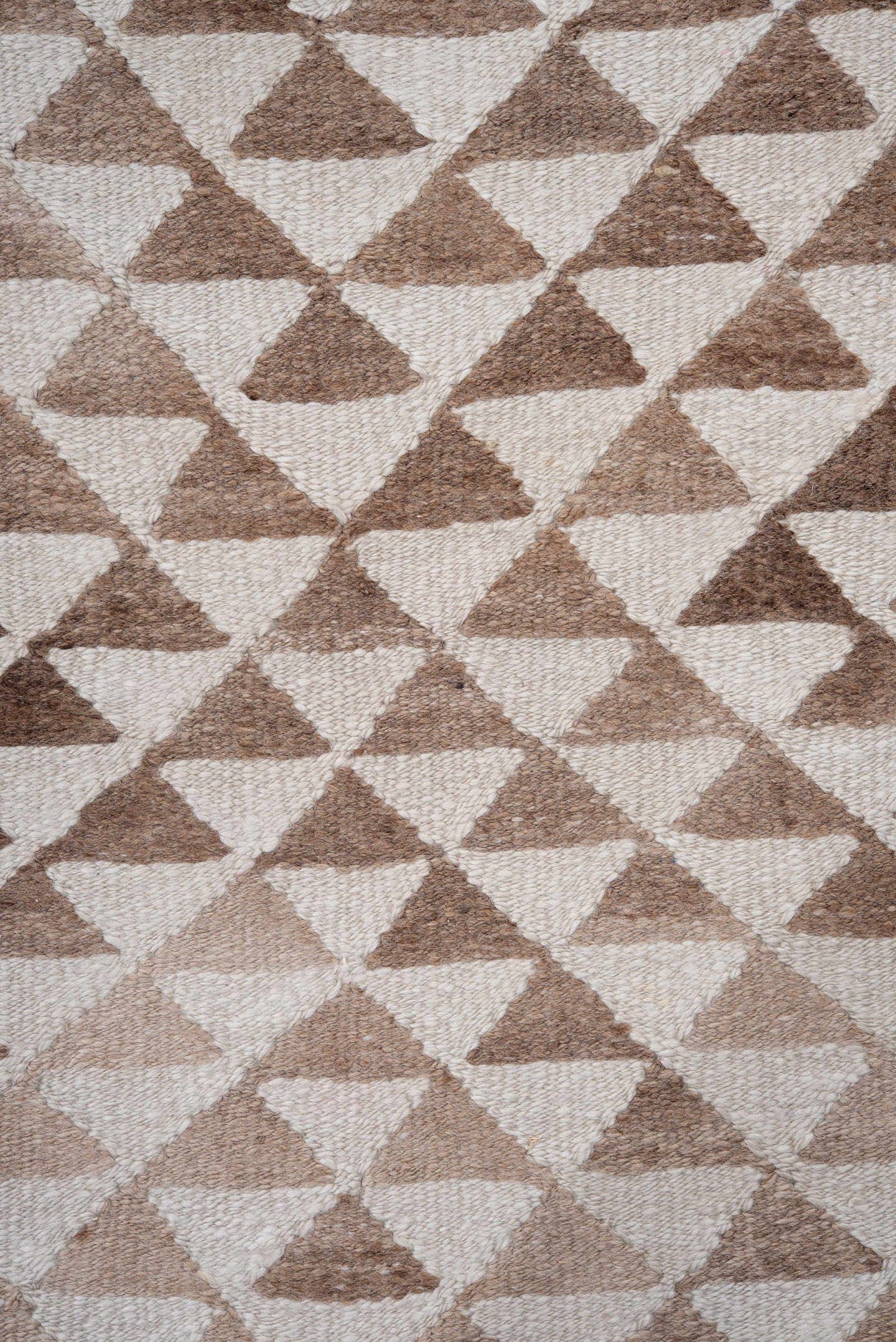 2' x 11' one-of-a-kind handmade antique Kilim runner rug. Color palette: ivory, taupe, beige, camel, gray