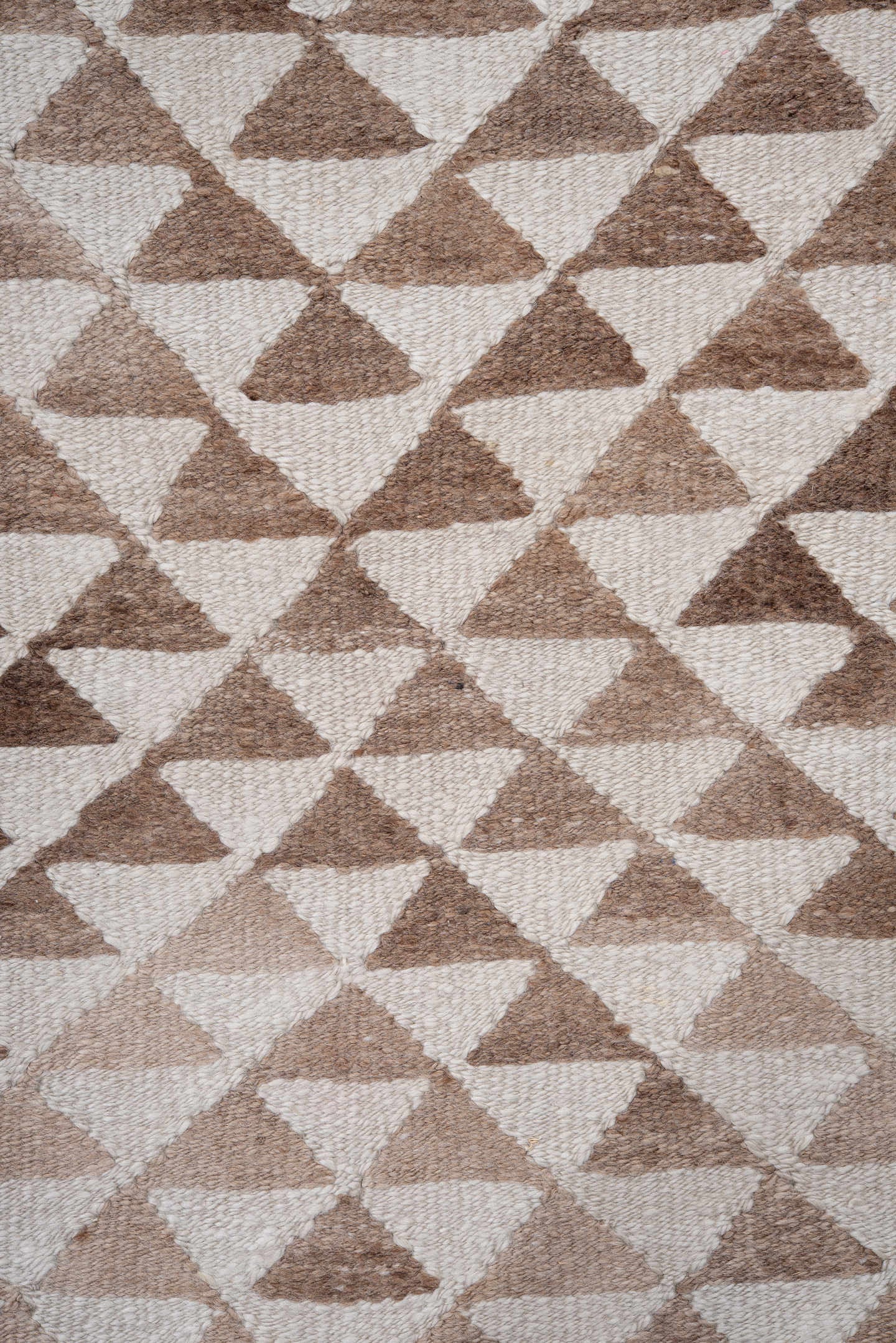 2' x 11' one-of-a-kind handmade antique Kilim runner rug. Color palette: ivory, taupe, beige, camel, gray