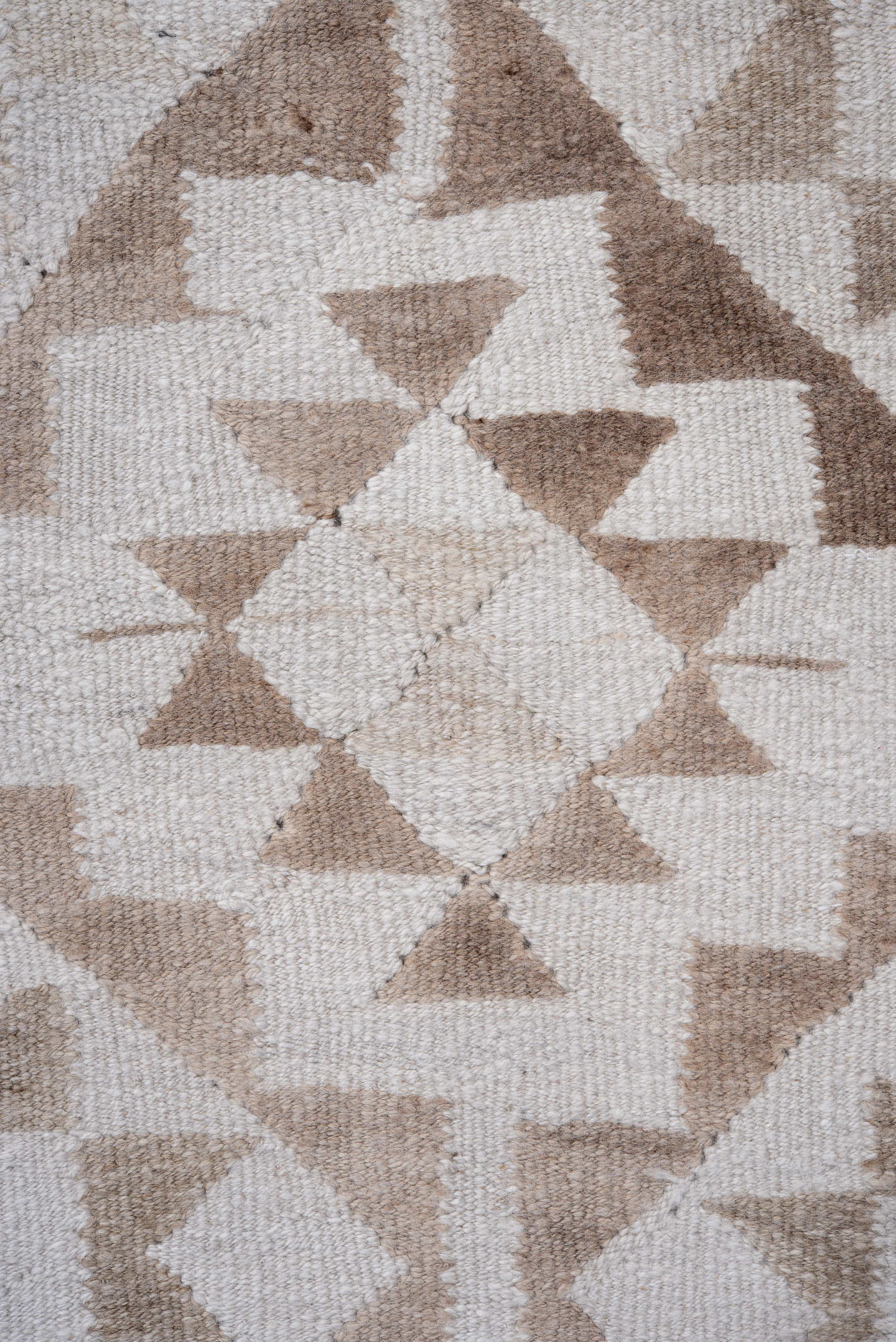 3' x 11' one-of-a-kind handmade antique Kilim runner rug. Color palette: ivory, taupe, camel, beige, gray