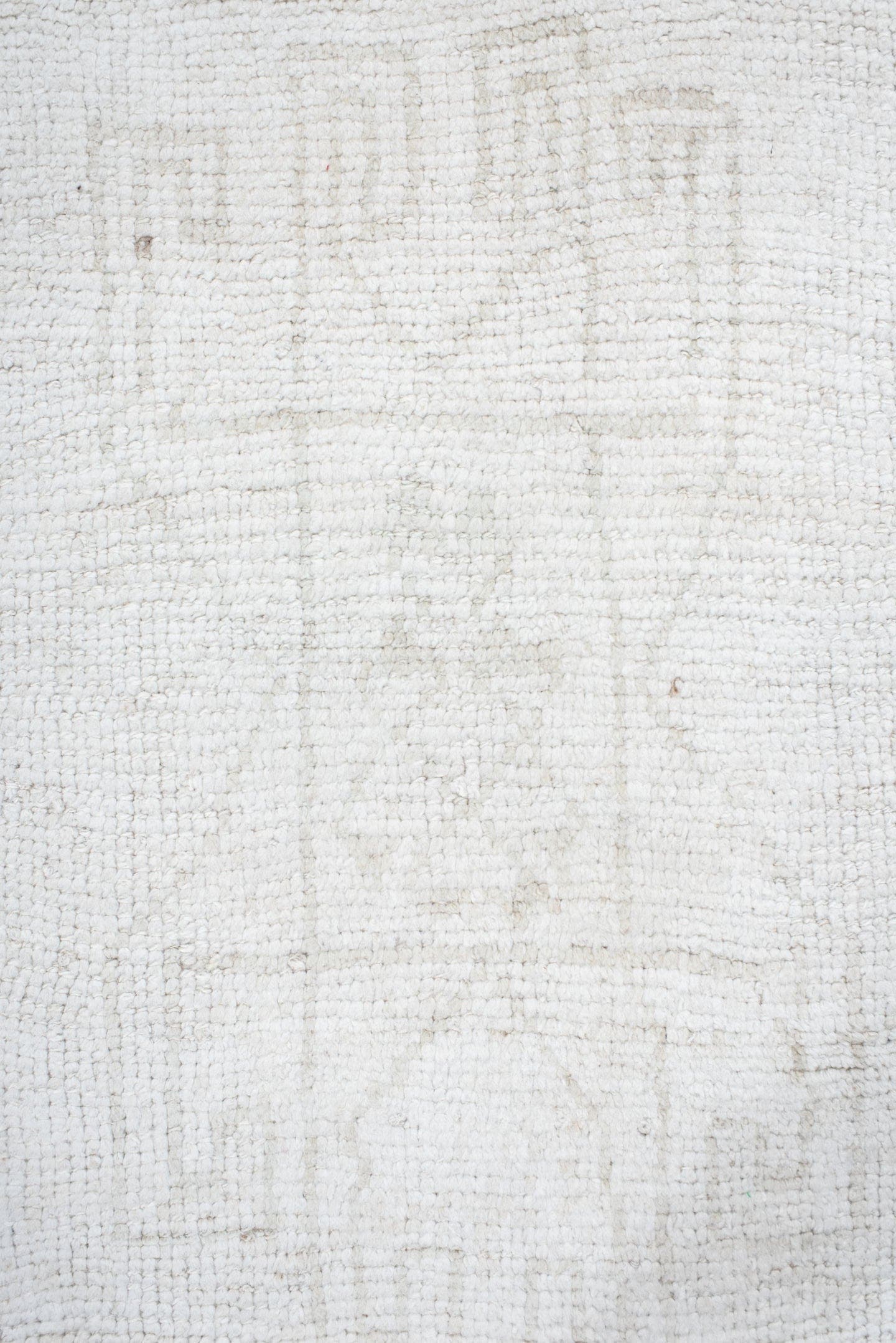 3' x 10' one-of-a-kind handmade vintage Kars runner rug. Color palette: ivory, cream, taupe, pale gray, beige, gray