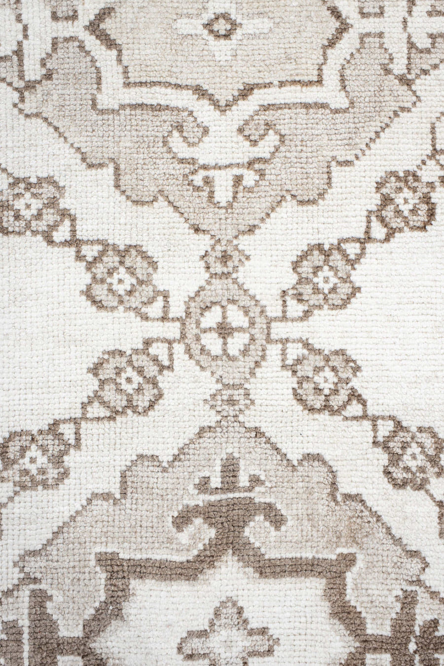 3' x 11' one-of-a-kind handmade vintage Kars runner rug. Color palette: ivory, taupe, camel, beige, brown, gray