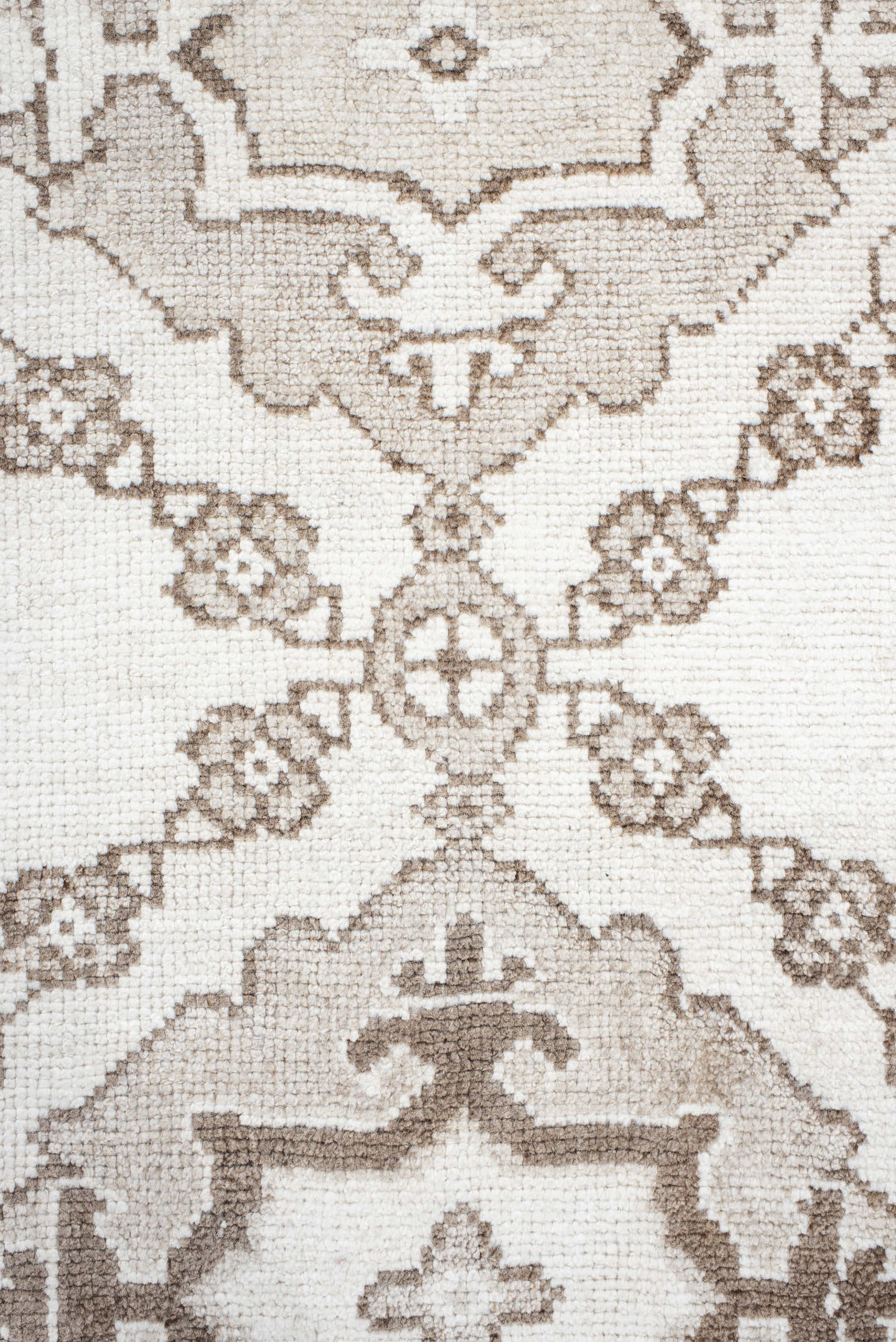 3' x 11' one-of-a-kind handmade vintage Kars runner rug. Color palette: ivory, taupe, camel, beige, brown, gray