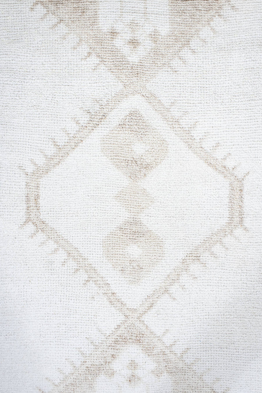 4' x 11' one-of-a-kind handmade vintage Kars runner rug. Color palette: ivory, beige, taupe, camel, gray