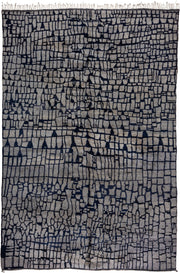 13' x 20' one-of-a-kind handmade vintage Moroccan oversize rug. Color palette: ivory, charcoal, slate, taupe, gray, black