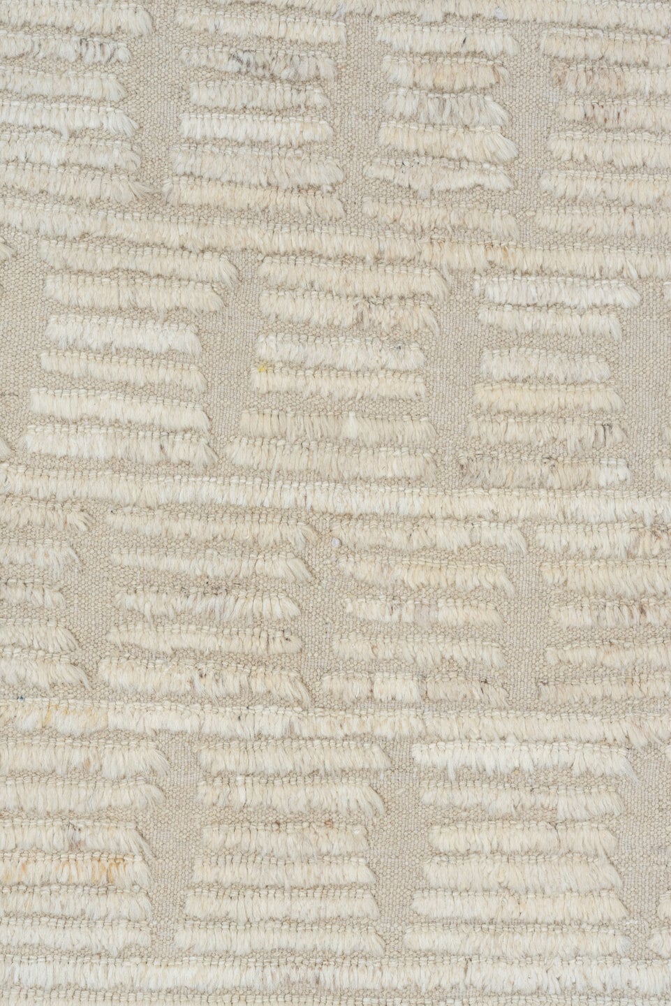 3' x 14' one-of-a-kind handmade vintage Tulu runner rug. Color palette: ivory, cream, beige, taupe, gray